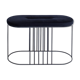 Navy velvet bench