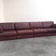 Brown leather modular sofa by De Sede; DS76, 1970s (straight)
