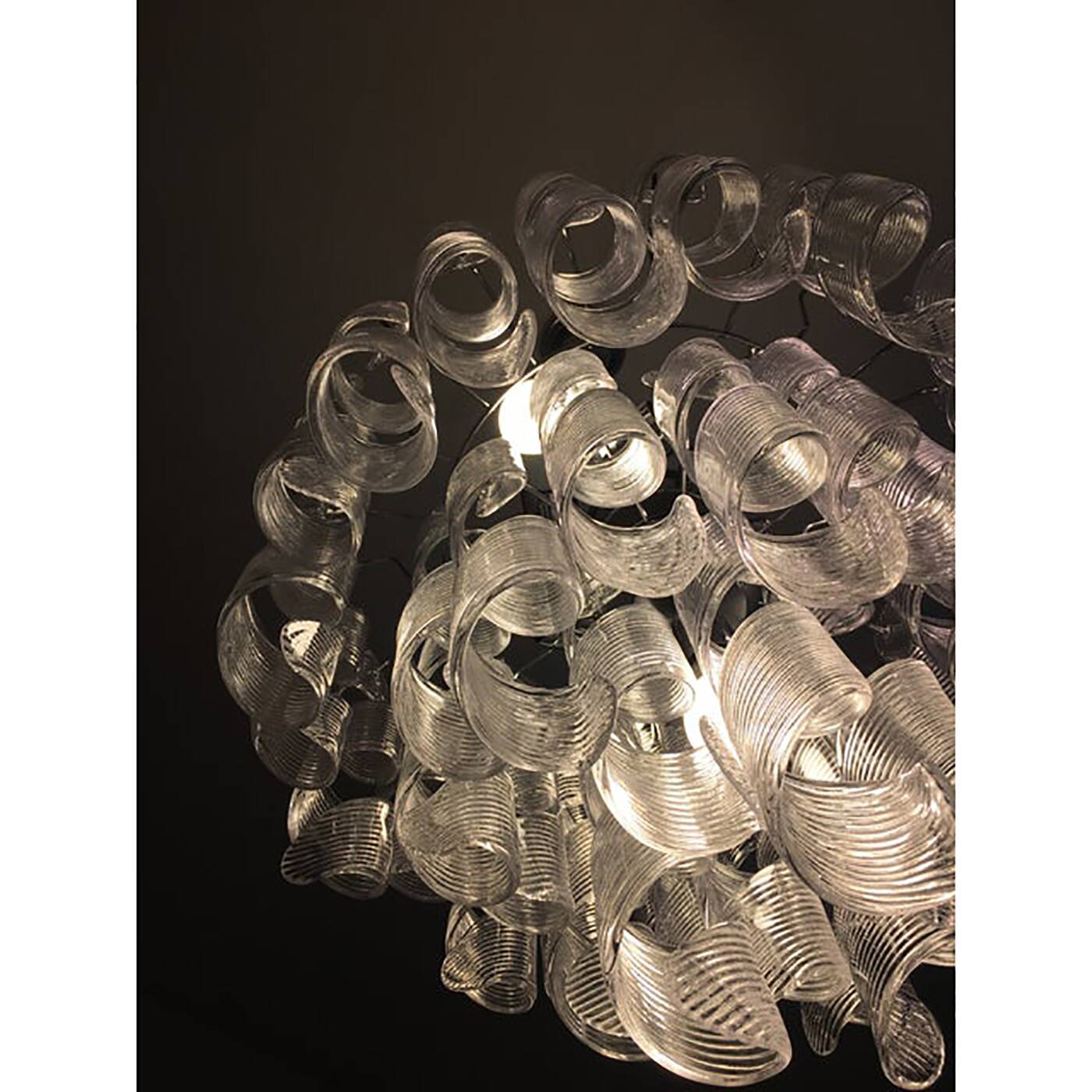 Murano Glass Sputnik Chandelier With Swirling Italian Glass