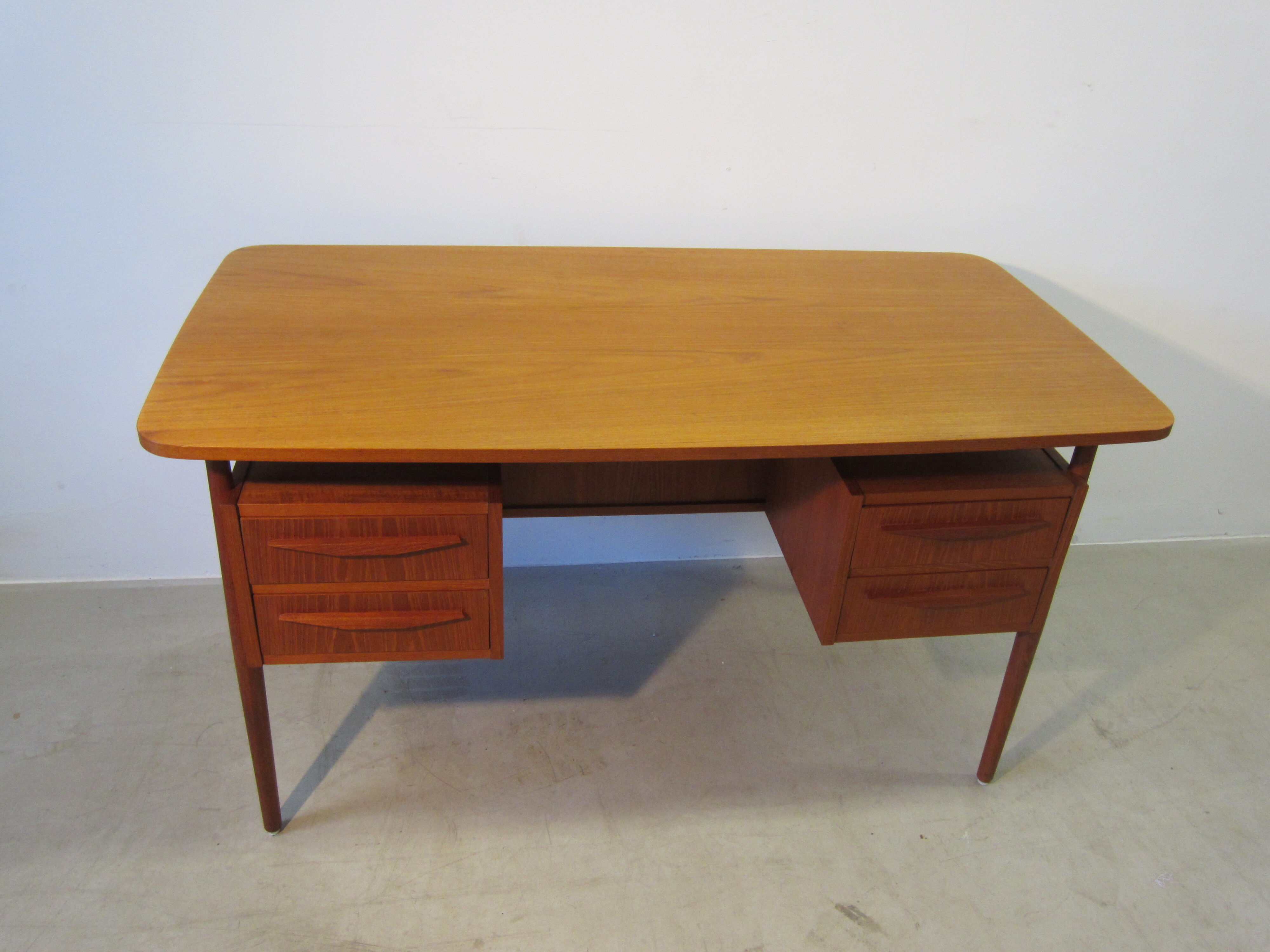 Scandinavian teak desk by Gunnar Nielsen Tibergaard, Denmark