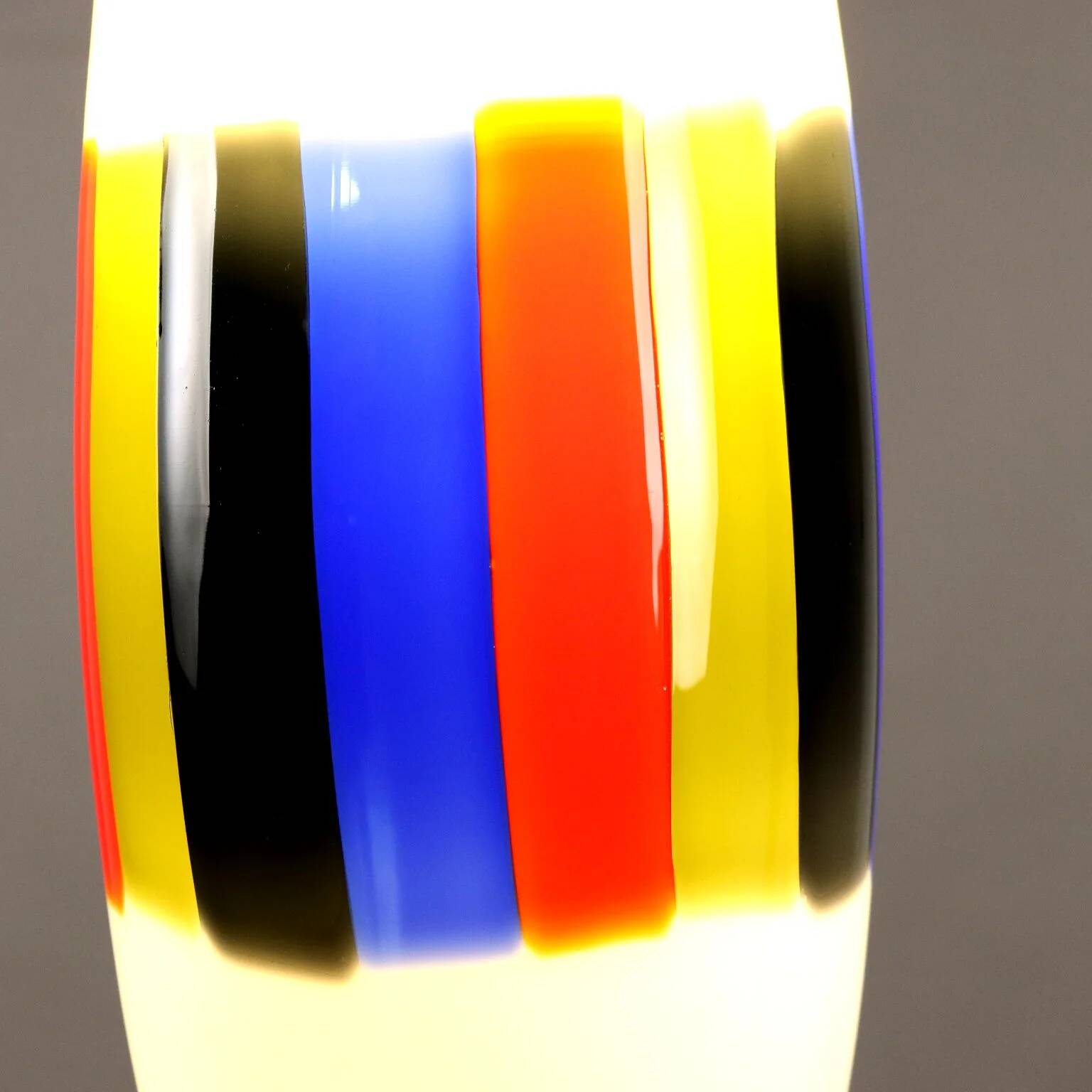 1960s vintage suspension attributed to Massimo Vignelli in glass.