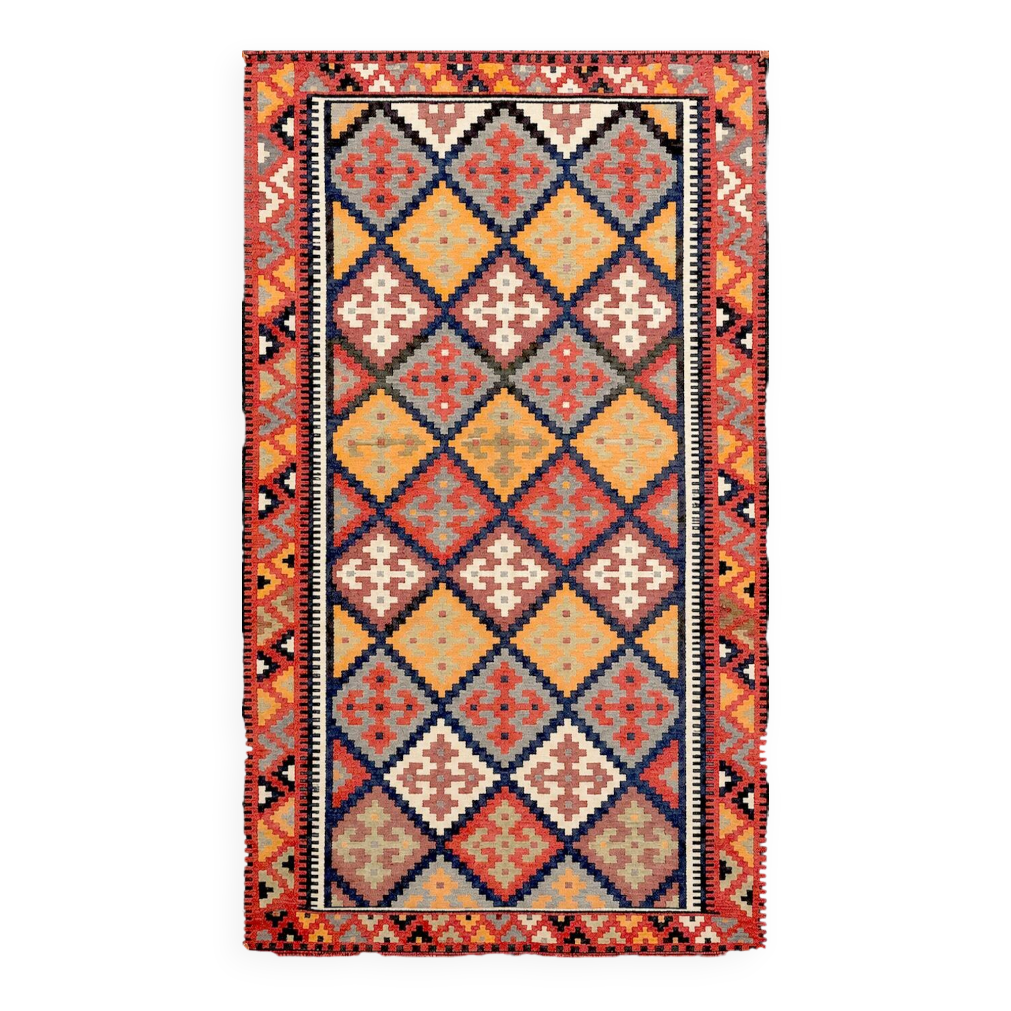 Tapis Kilim Gashgaï Iran : 310 x 1.23 Mètres- Galerie Sardje