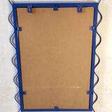 Mirror in blue metal - 1980s/90s