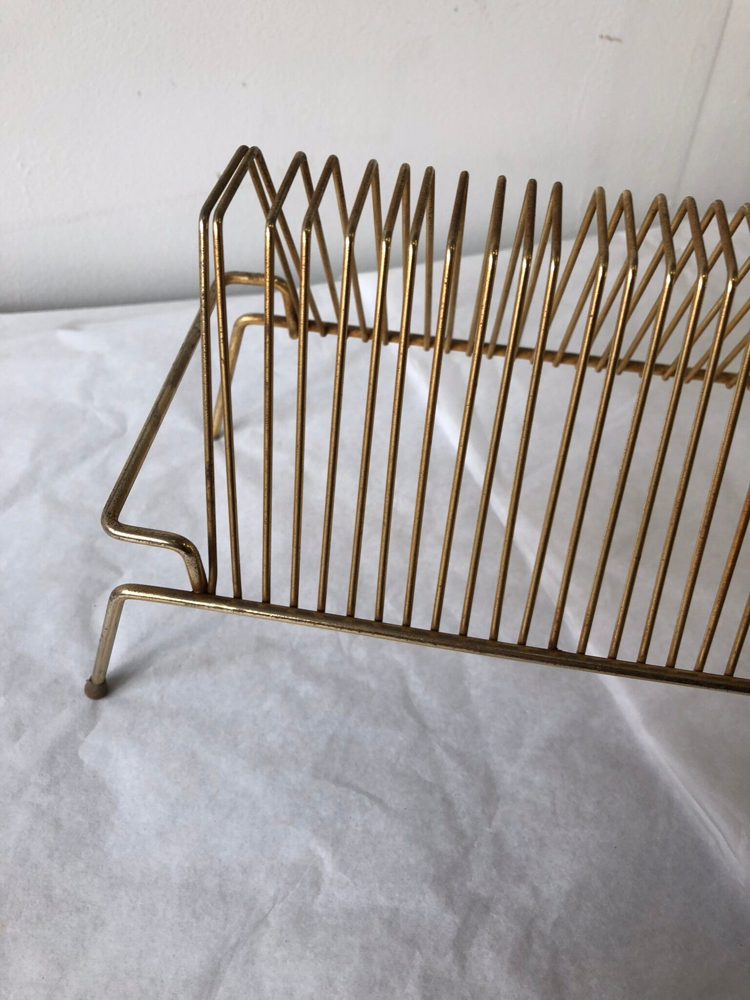Brass vintage vinyl rack