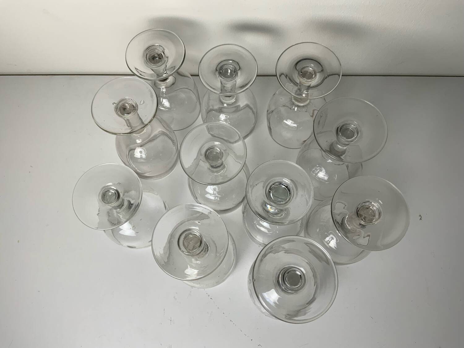 Antique stemmed glasses