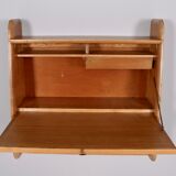 Secretary and shelf hanging in elm.