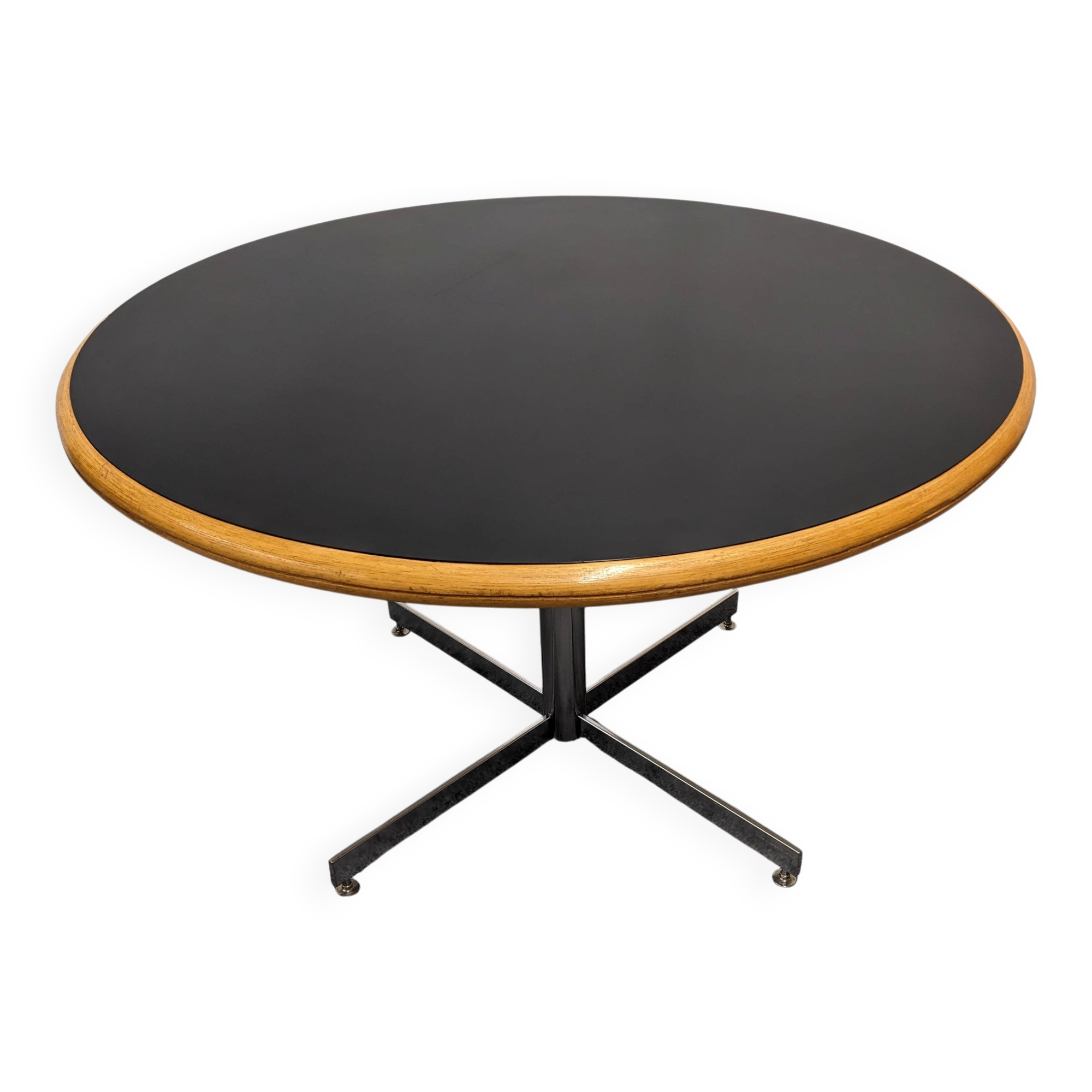 Modernist dining room round table dlg Warren Platner, Italy 1970