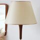 Lampadaire années 60 en teck et laiton – luminaire vintage