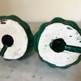 Pair of ceramic candlesticks