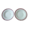 Set de 2 assiettes creuses en faience de St Amand Céranord  Modèle Monty