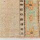 Tapis de couloir vintage turc crème et marron
