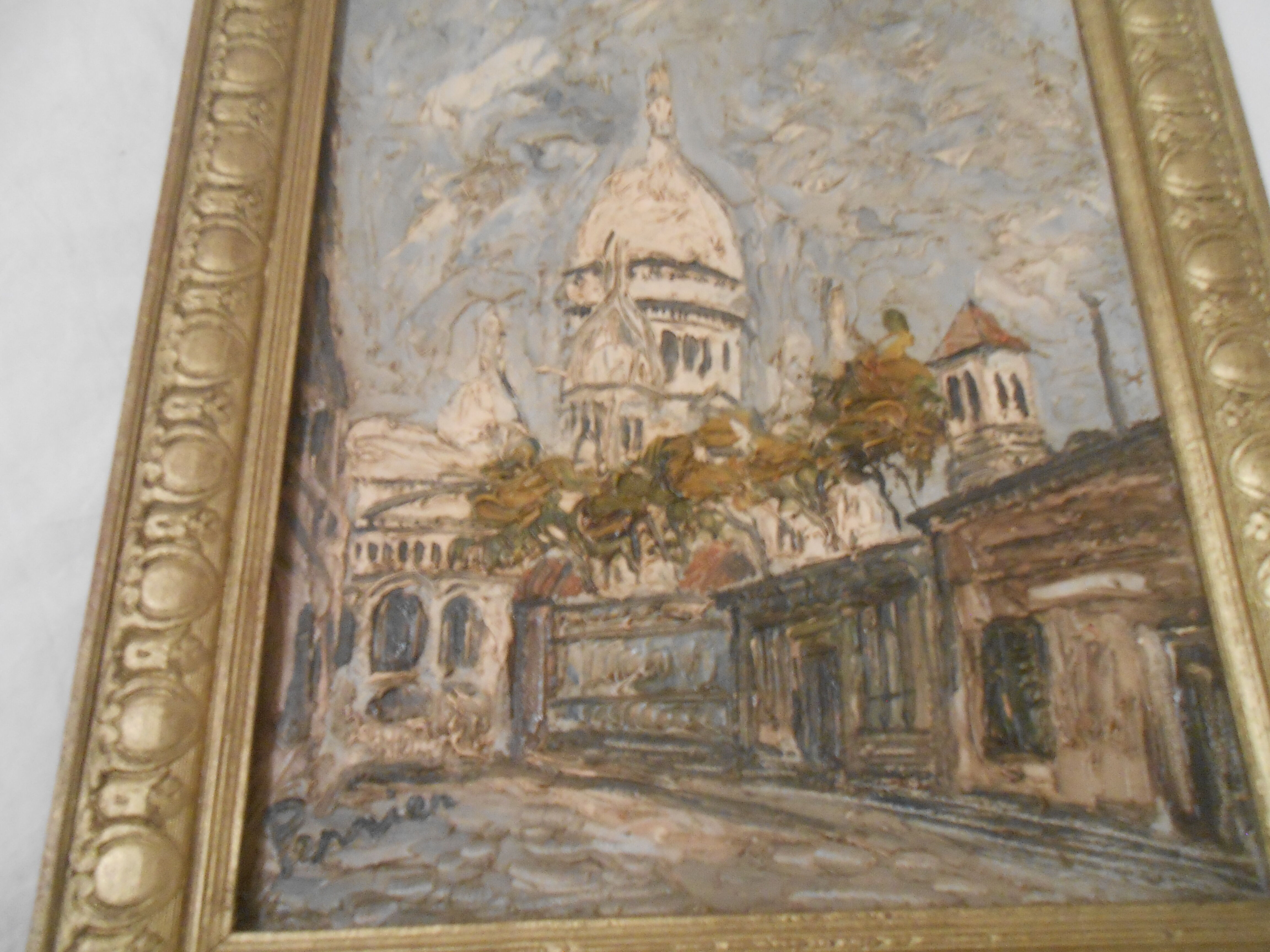 ancient oil on canvas by Perrier