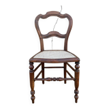 Chaise ancienne, restaurée, assise corde, fin XIXème s.