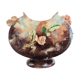 Vase with three birds in relief signed Delattre