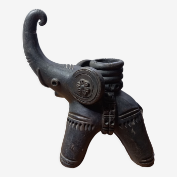 Porte bougie eléphant en céramique