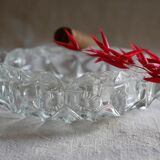 Cendrier en verre ciselé