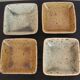 Set of four sandstone ramekins