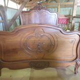 Walnut bed frame - Louis Philippe style