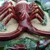 Barbotine earthenware plate