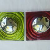 Pair of futuristic designer wall lights