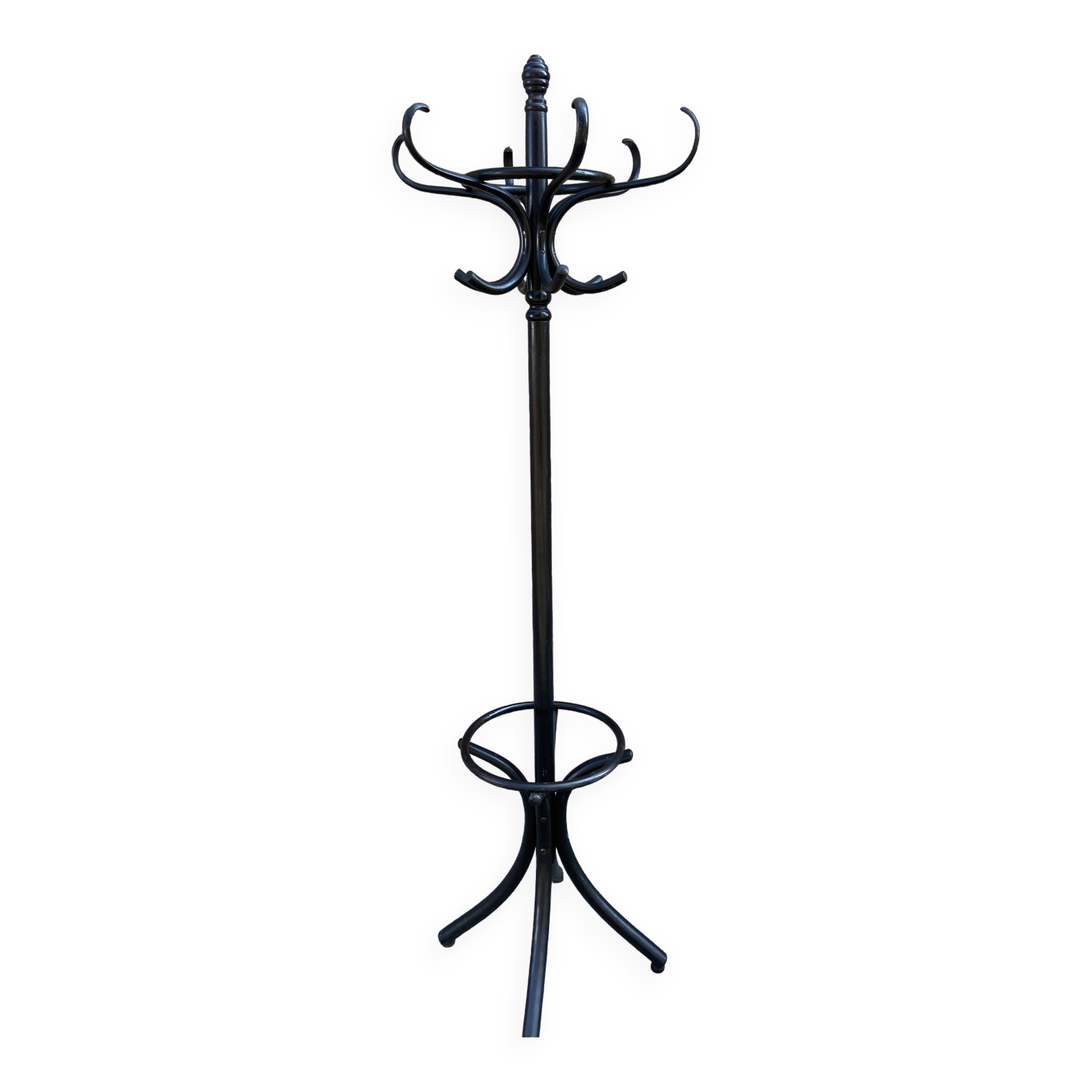 Antique French Art Deco parrot coat rack, bentwood