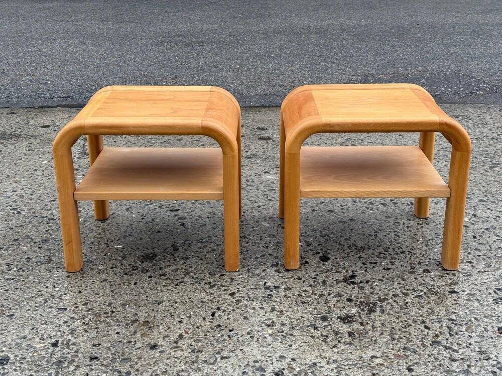 Mid-century Danish Brutalist bedside tables by Villy Nørgaard, 1984, set of 2