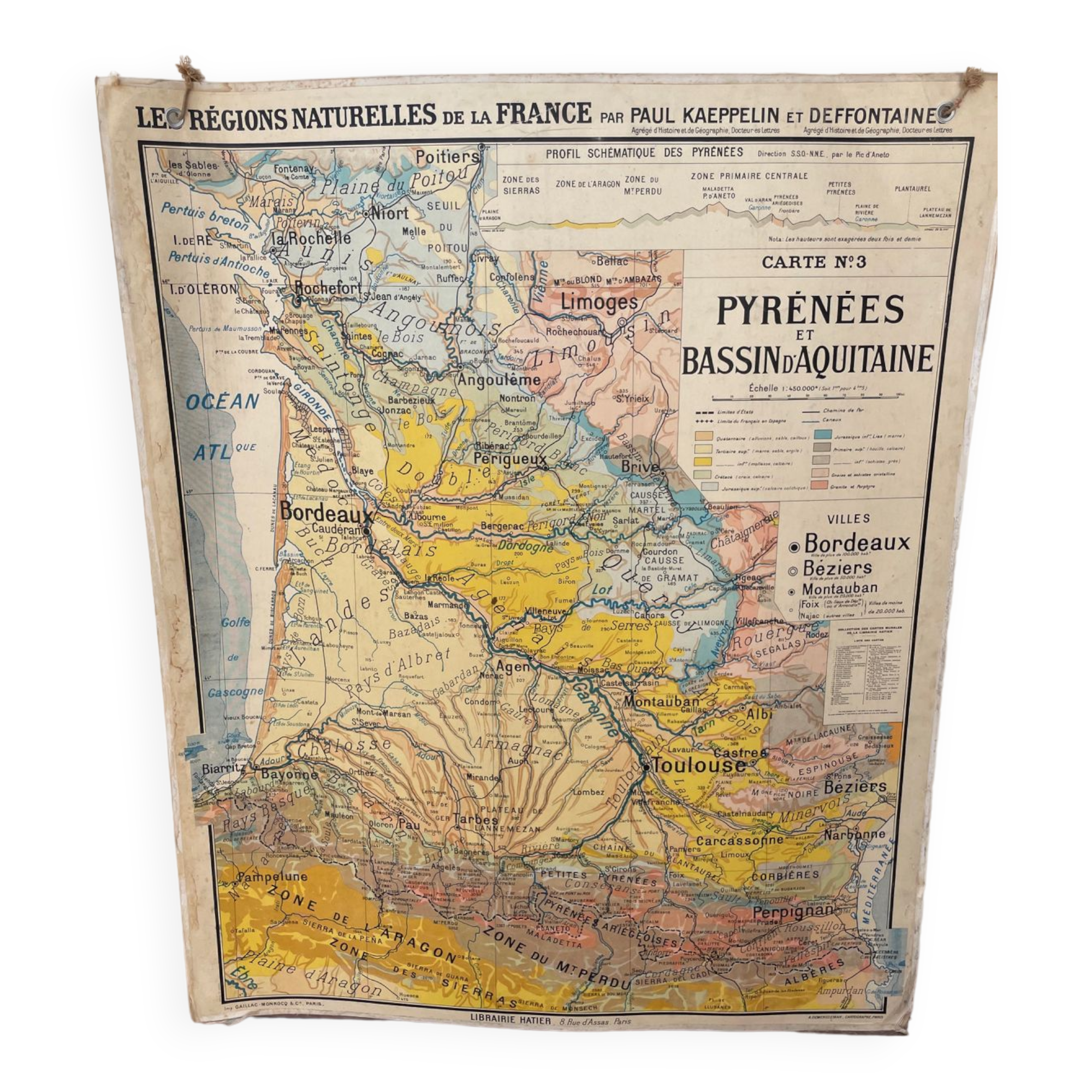 Map Pyrenees Aquitaine Basin
