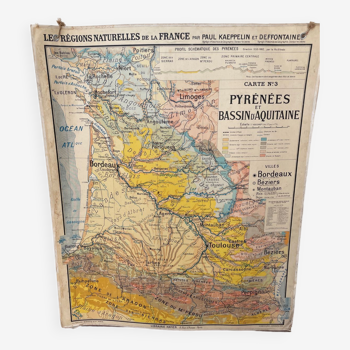 Map Pyrenees Aquitaine Basin