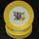 6 flat plates in porcelain from LIMOGES. Fruit decoration.