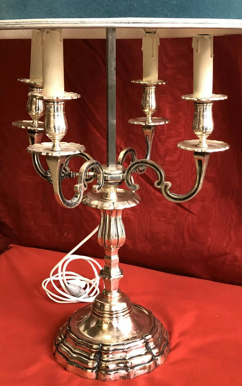 Silver bronze hot water bottle lamp