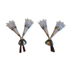 Paire d'appliques en - lunel