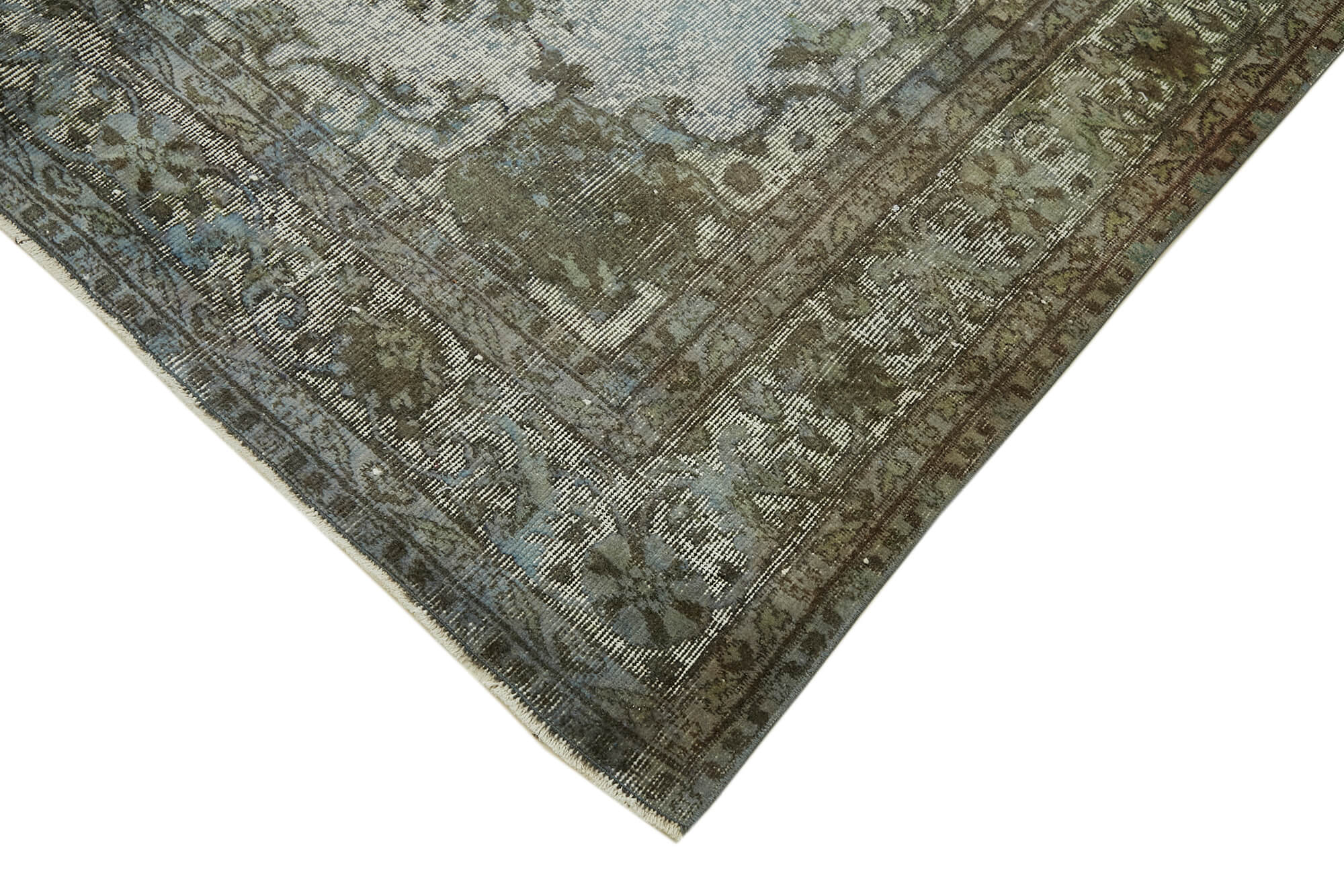 Hand-Knotted Vintage Anatolian 1980s 193 cm x 288 cm Grey Rug