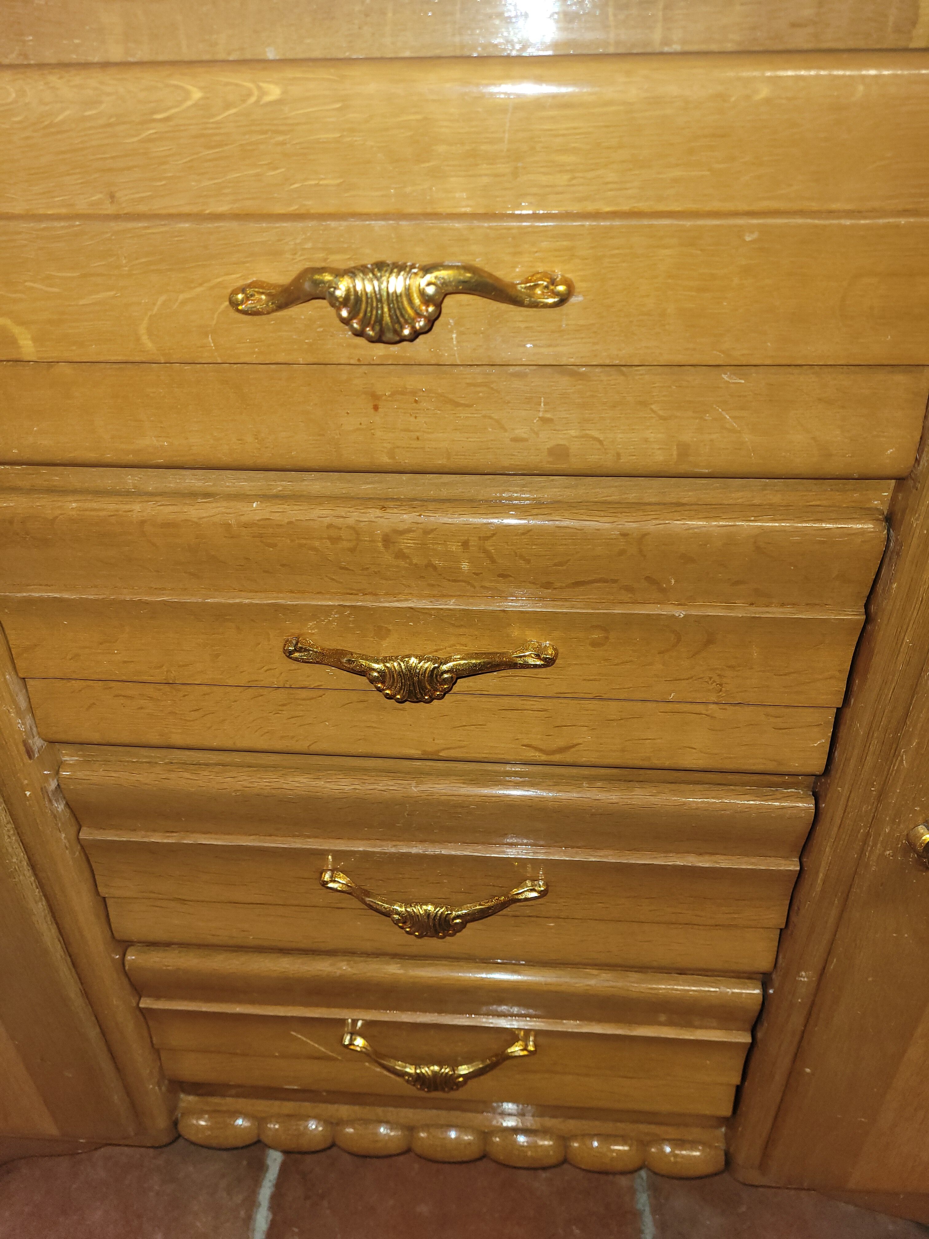 Vintage 1960s oak sideboard