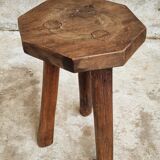 Old stool, side table French oak