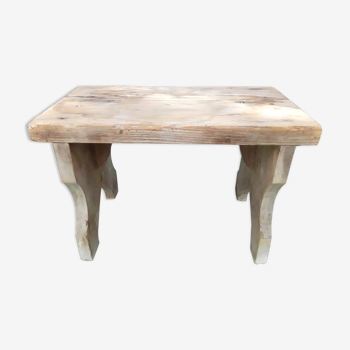 Antique bench stool in solid wood