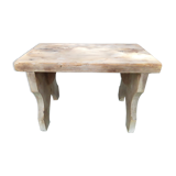 Antique bench stool in solid wood