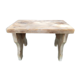 Antique bench stool in solid wood