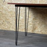 60s 70s Teak & Metal Dining Table Dining Table Danish Modern Design Denmark