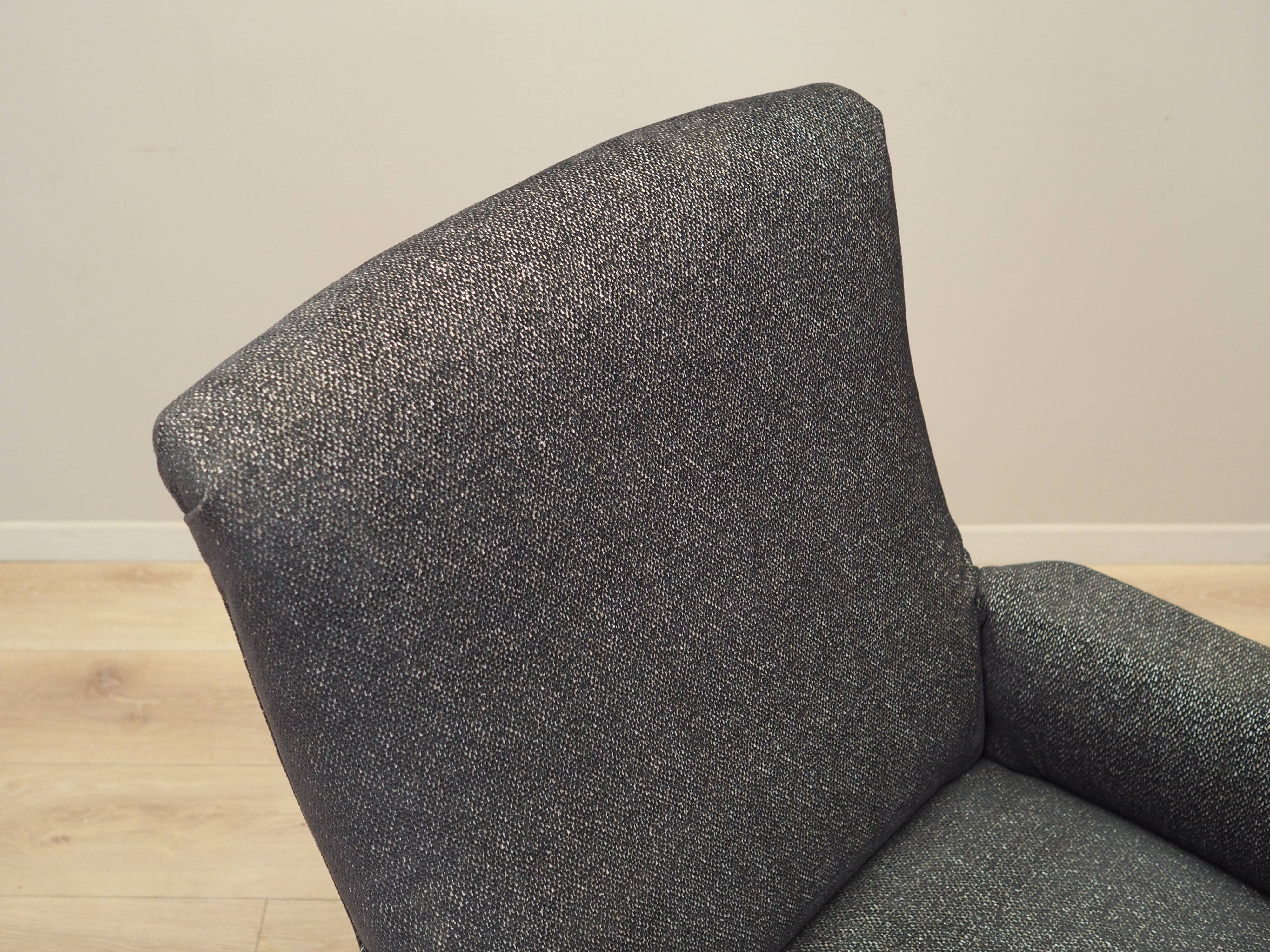 Grey armchair, Italian design, 1970s, production: Italy