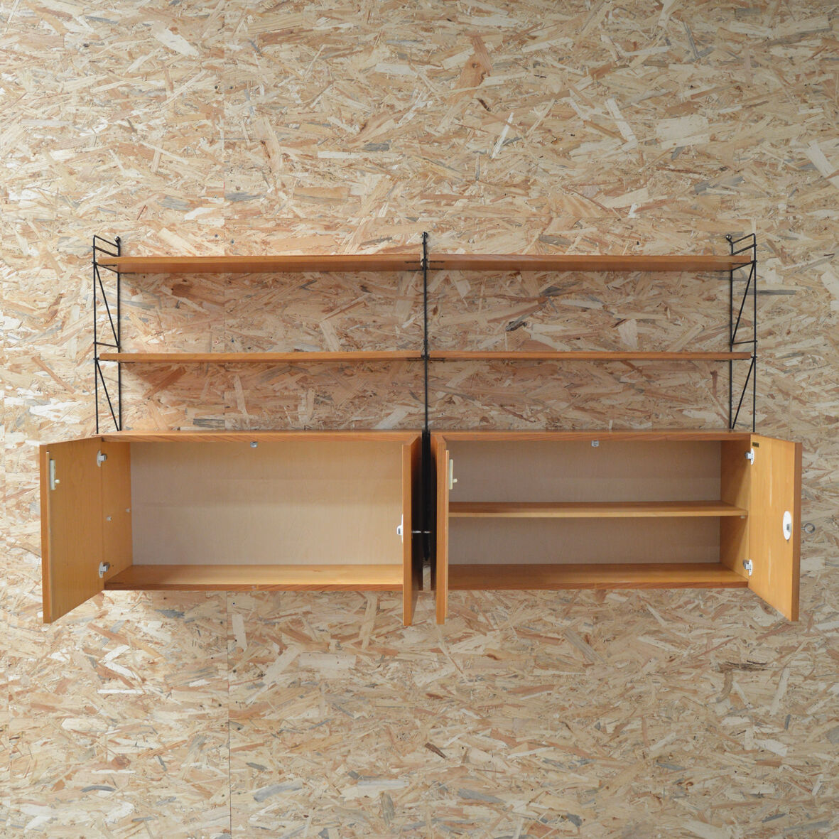 System wall shelf Erbus Möbel, 1960