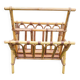 Vintage magazine rack in rattan and bamboo