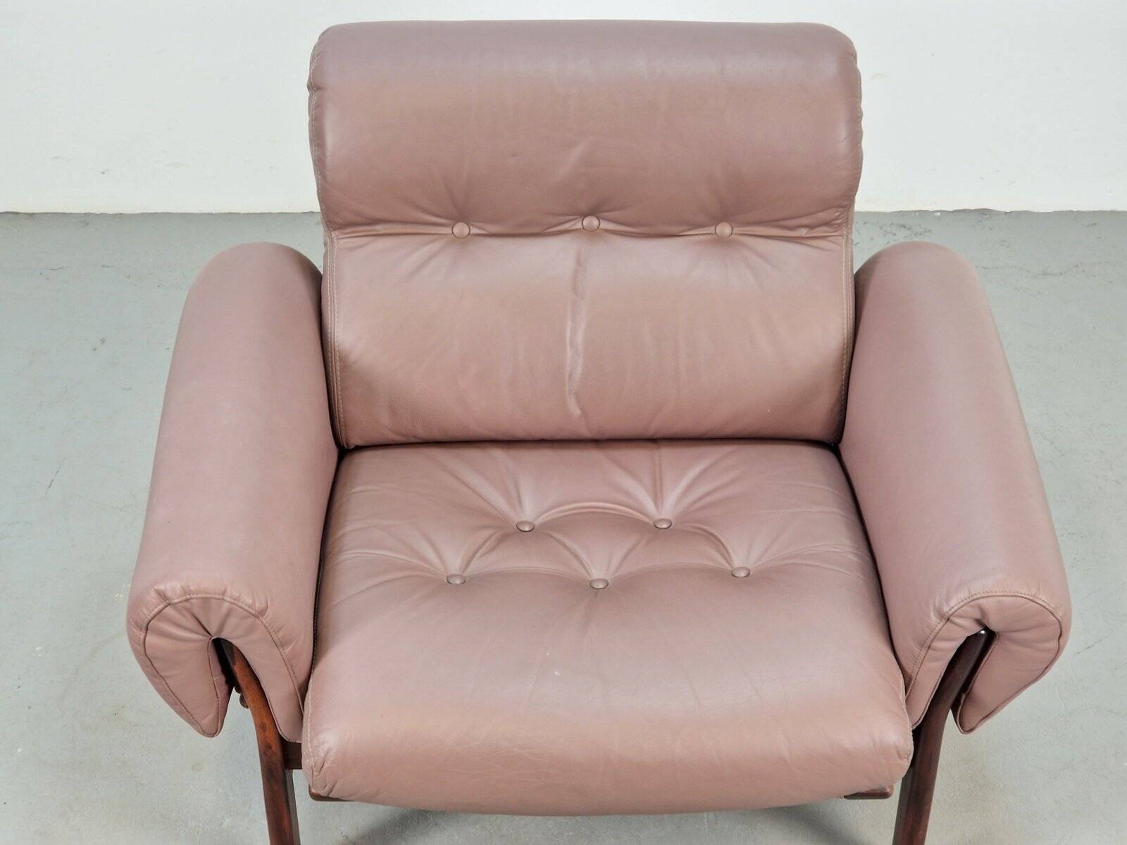 Vintage Teak Leather Armchair from Coja, Netherlands, 1960s