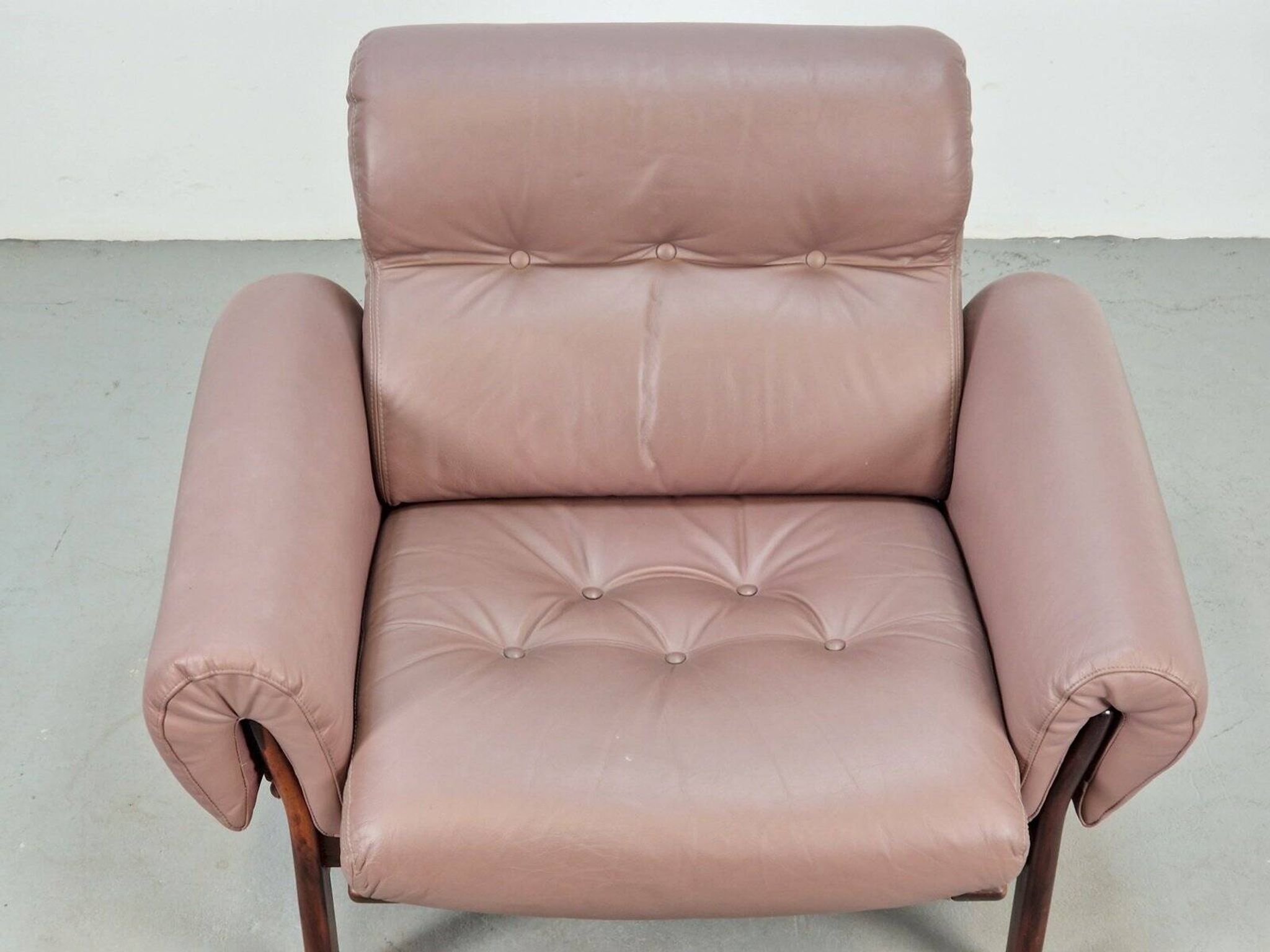 Vintage Teak Leather Armchair from Coja, Netherlands, 1960s