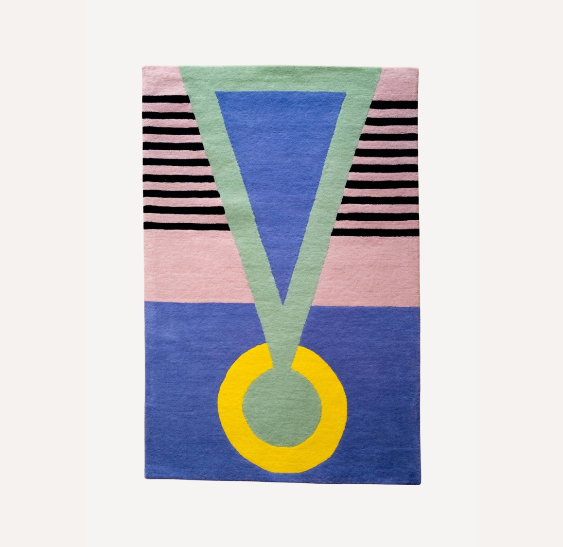 Tufted carpet in wool Modern Light Handmade 140 x 210 cm