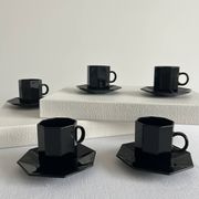 Vintage ESSO coffee set – 1970s – black ceramic