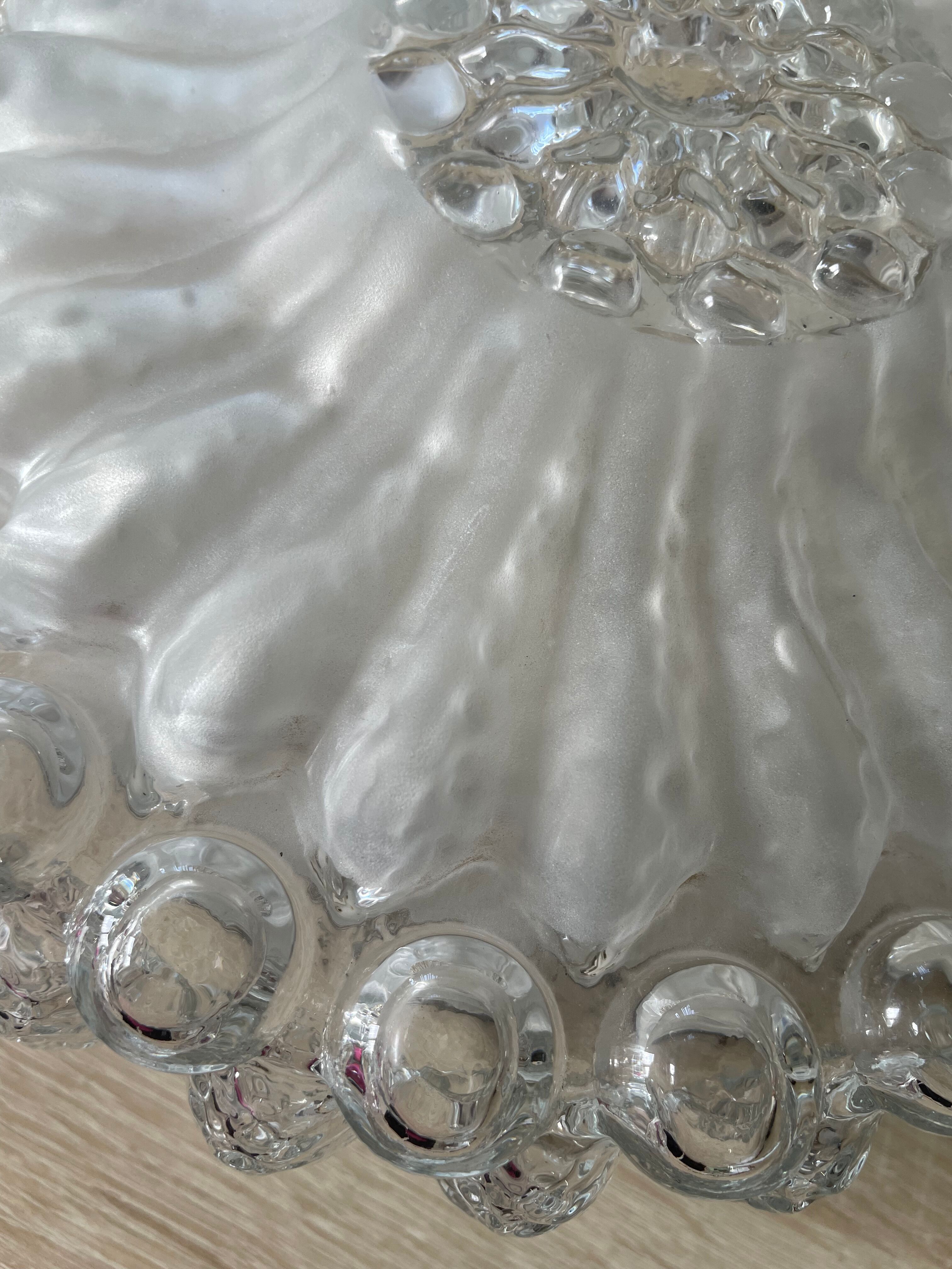 Ceiling lamp applied in molded glass 25cm