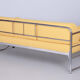 Canapé tubulaire en cuir jaune Bauhaus entièrement restauré, Robert Slezák, années 1930