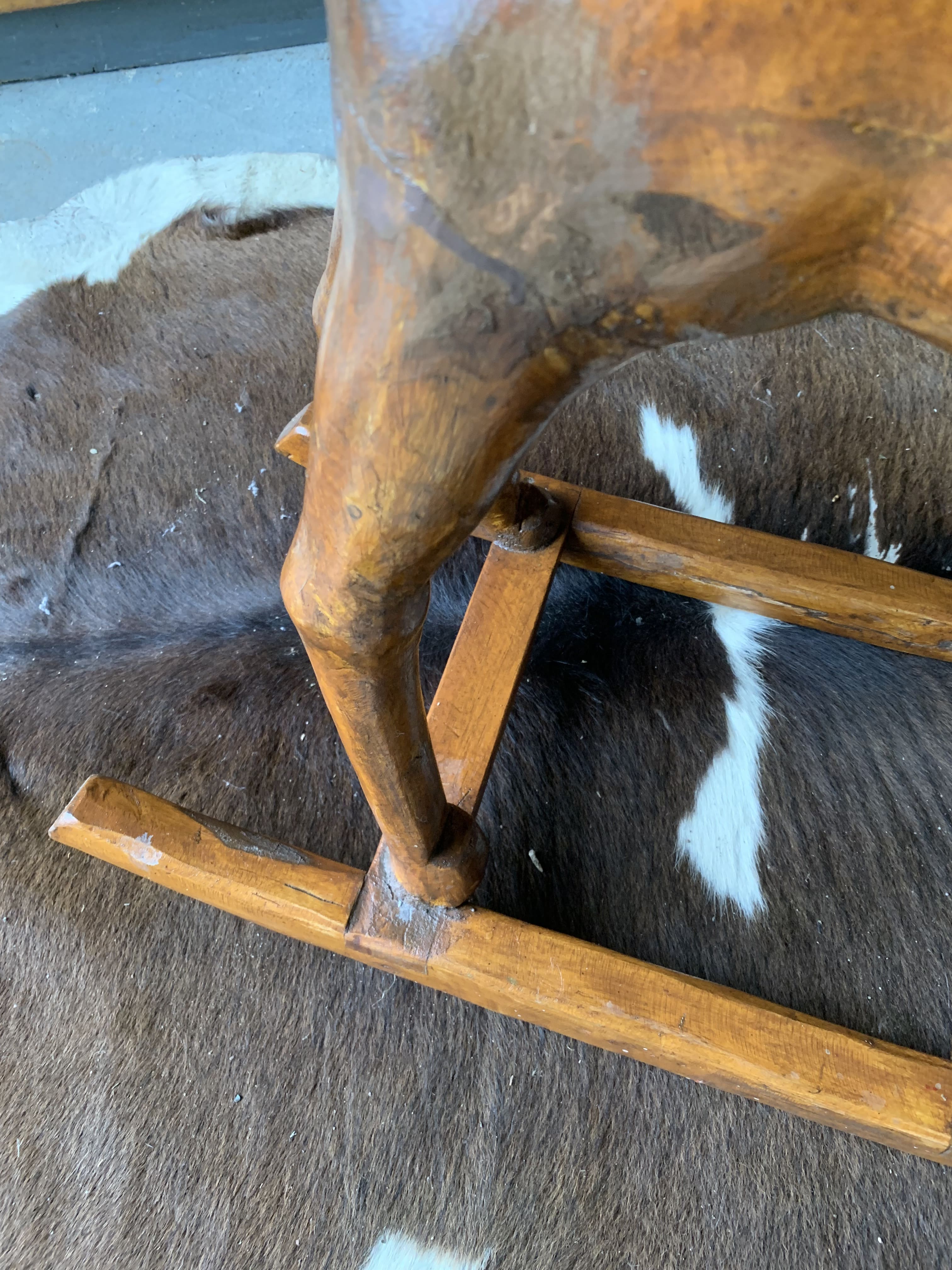 Wooden rocking horse