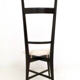 Pair of Black and White Chiavarine Chairs in the Style of Ico Parisi, Italy