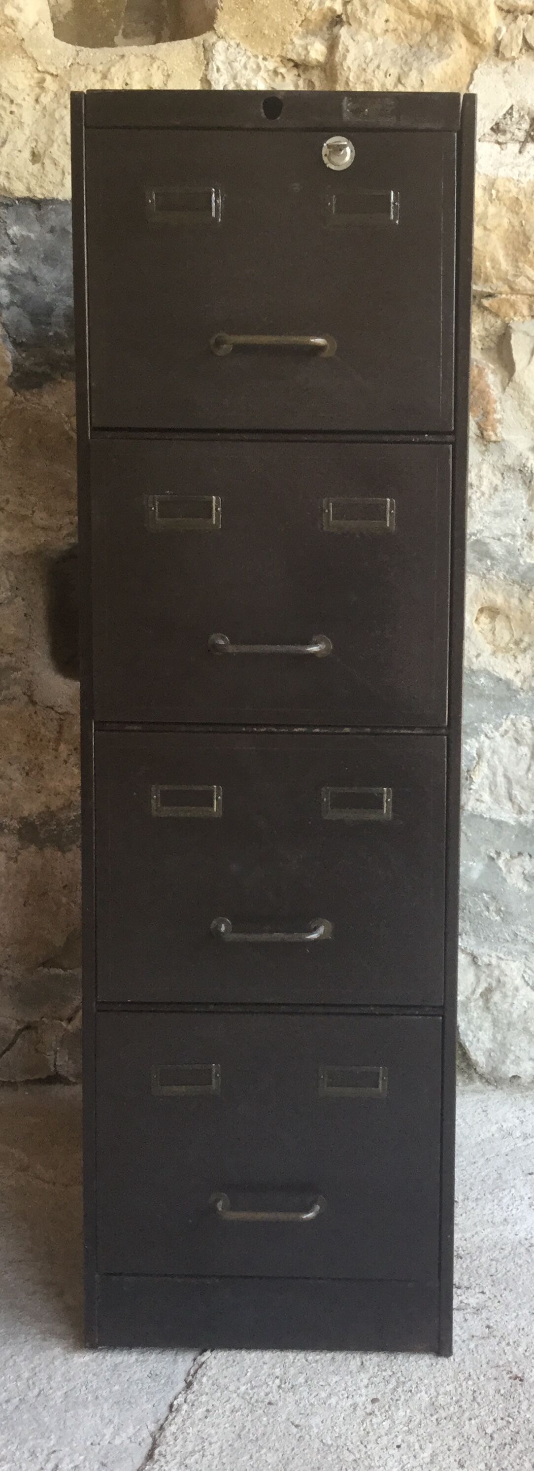 Classeur métallique 4 tiroirs mobilier industriel 1960